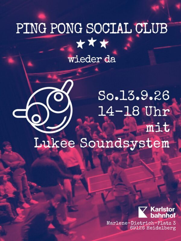 Am Sonntag beenden wir die Sommerpause mit Topspin und Rundlauf und Funky Mukke. 14-18 Uhr…